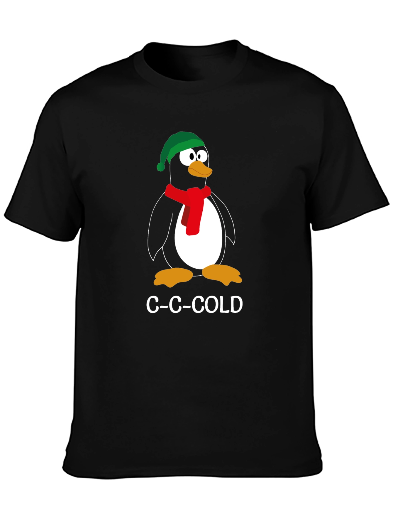C-C-Cold Penguin Graphic Tee - Winter Fun