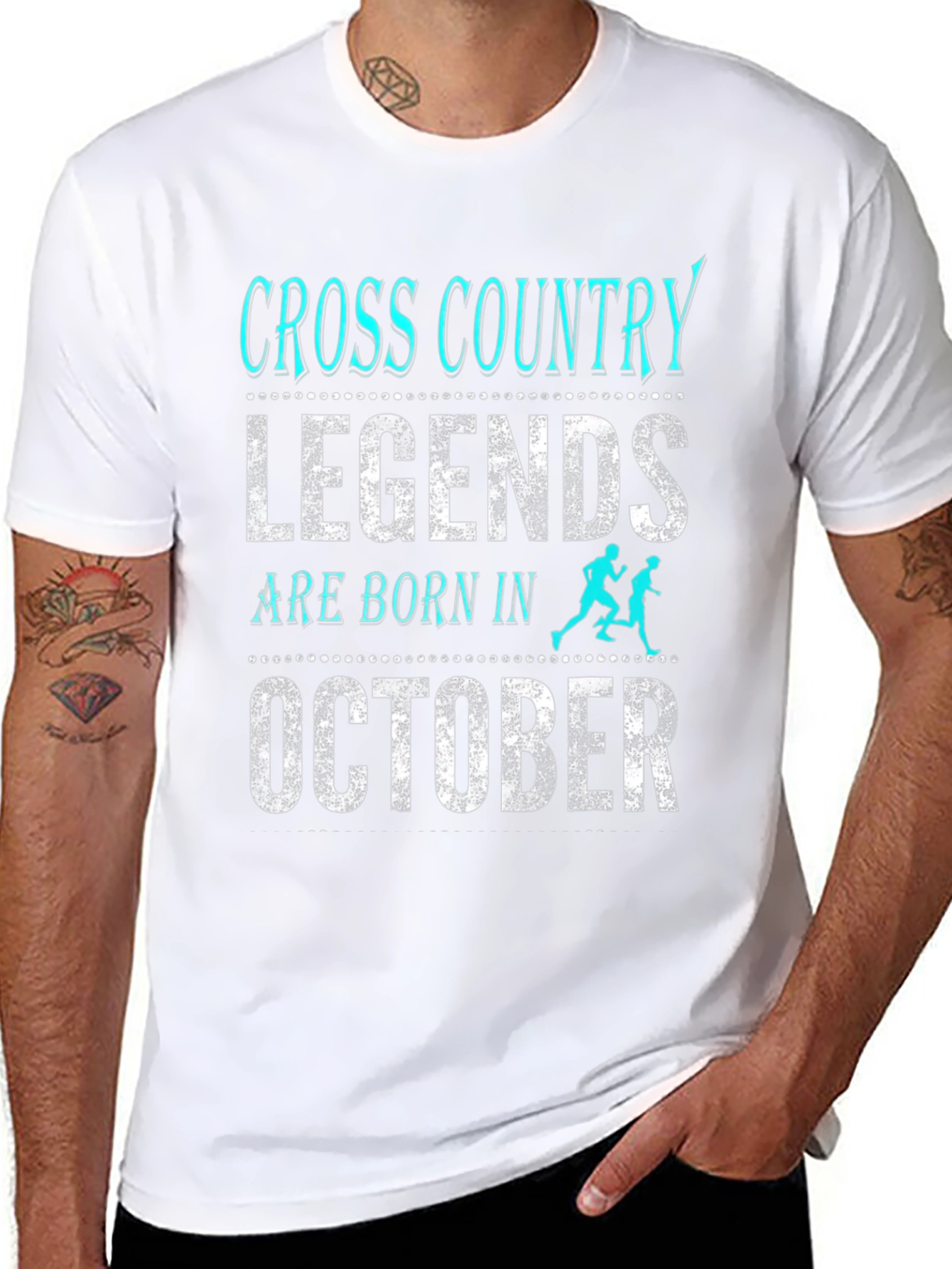 Cross Country Legends Born in October Black Tee