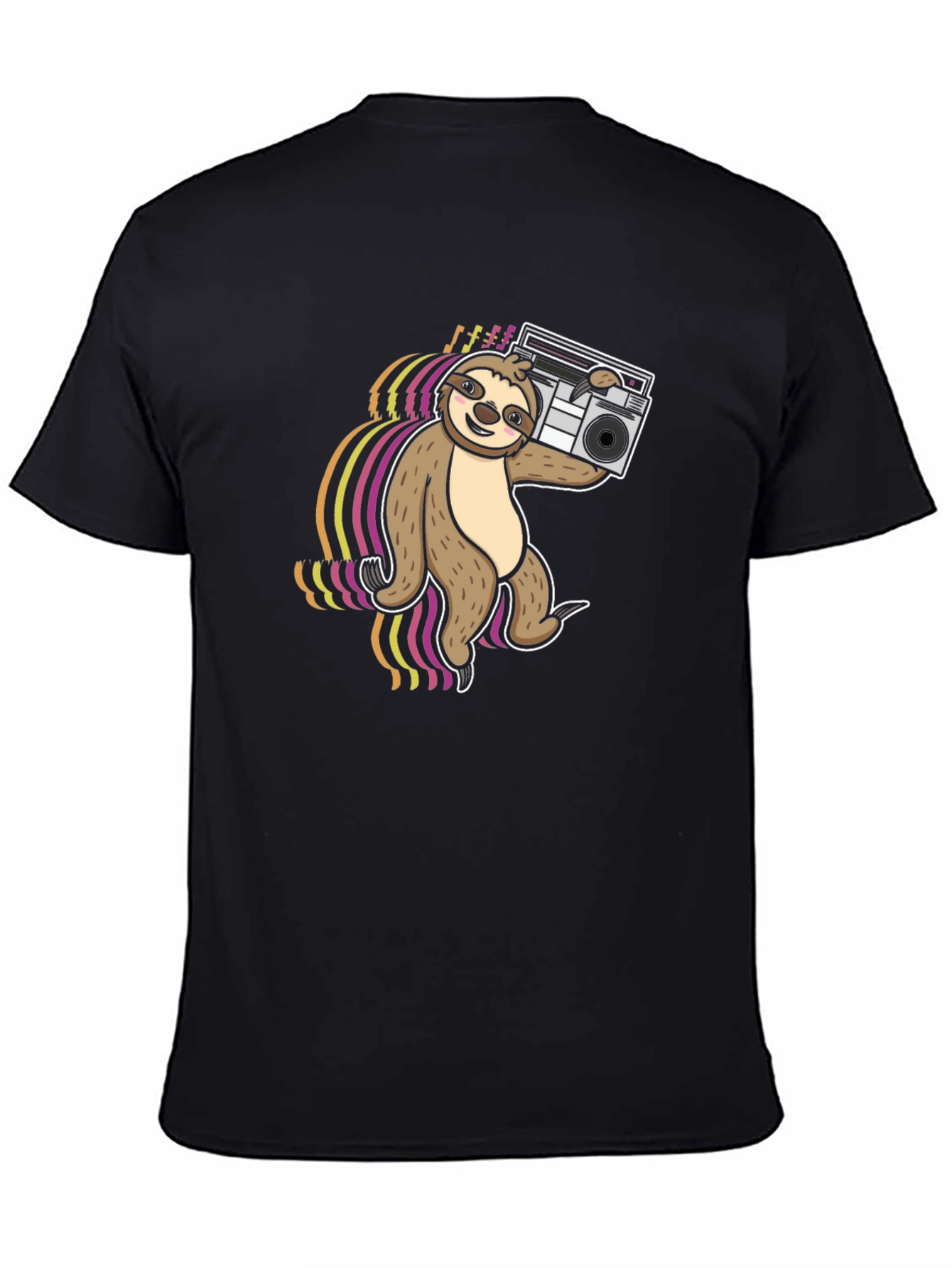 Sloth DJ T-Shirt - Black Graphic Tee