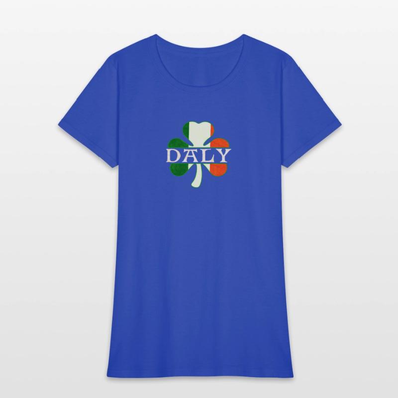 Daly Irish Surname Ireland Flag Shamrock