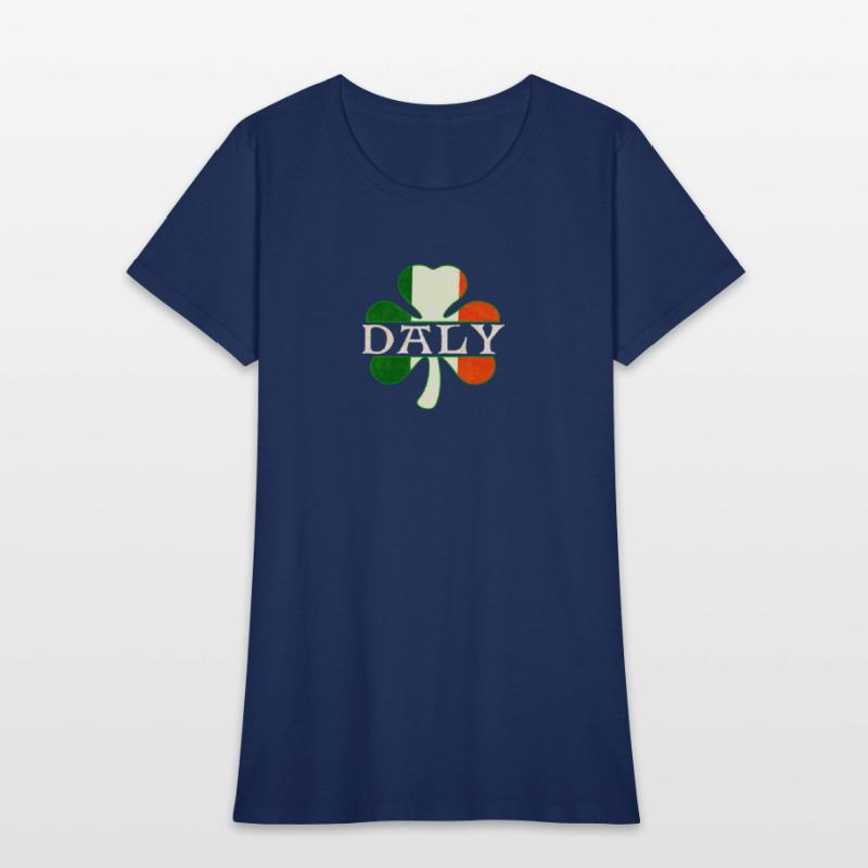 Daly Irish Surname Ireland Flag Shamrock