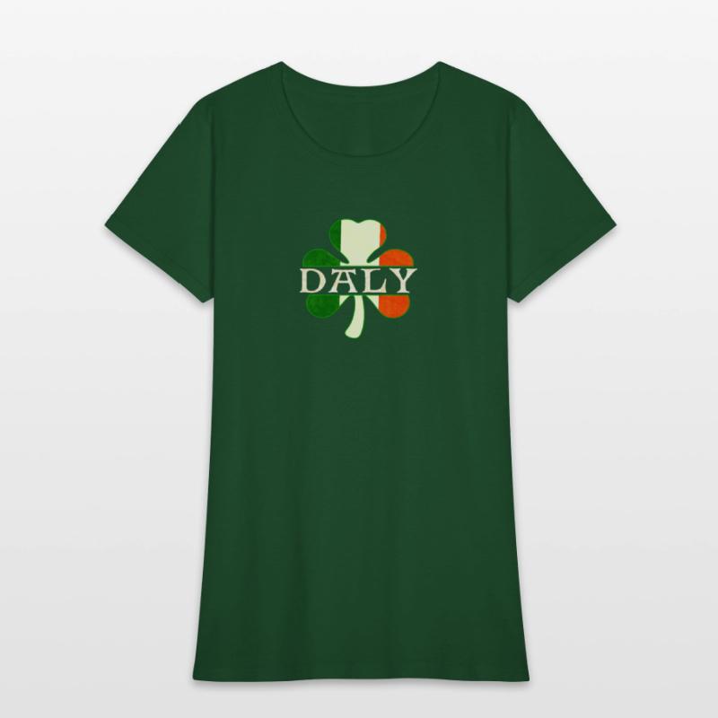 Daly Irish Surname Ireland Flag Shamrock