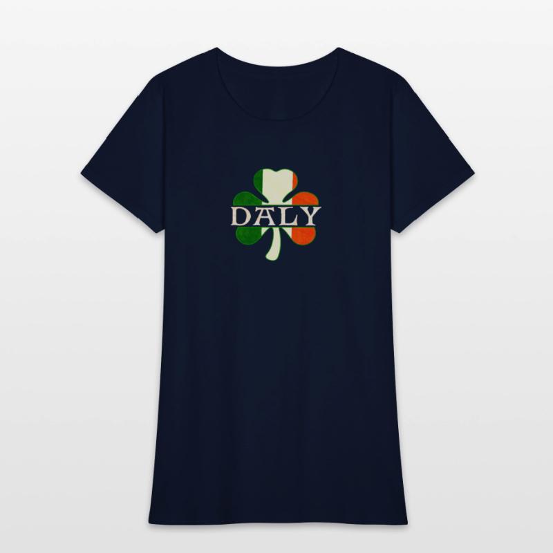 Daly Irish Surname Ireland Flag Shamrock