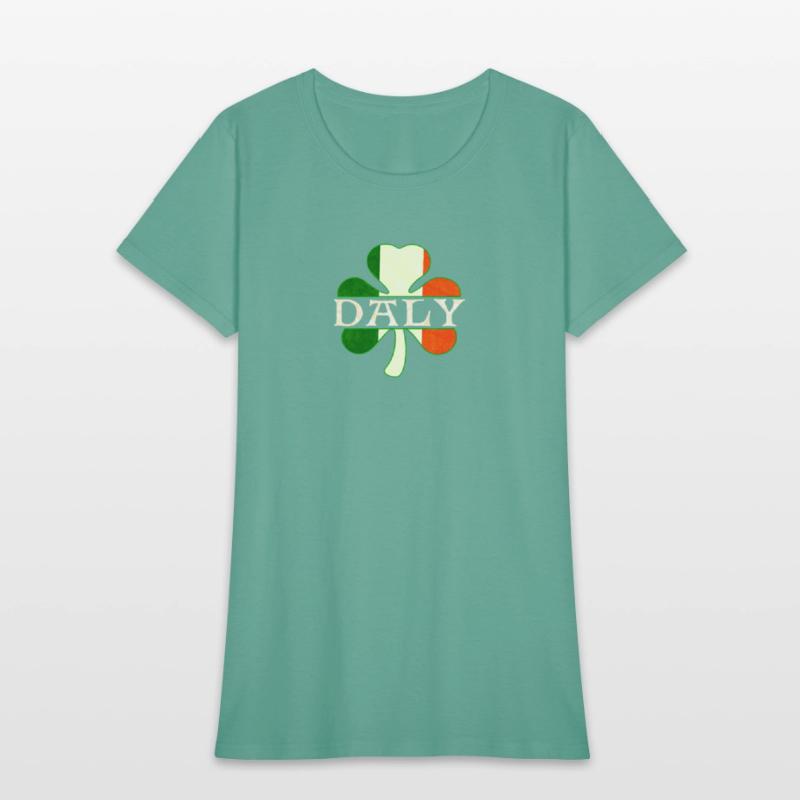 Daly Irish Surname Ireland Flag Shamrock