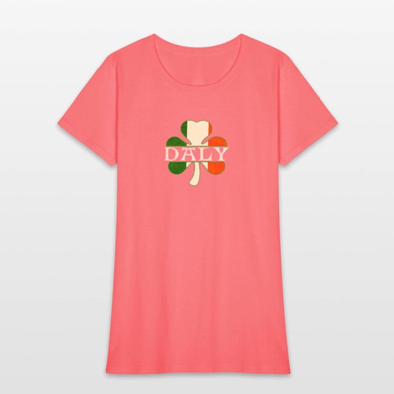 Daly Irish Surname Ireland Flag Shamrock