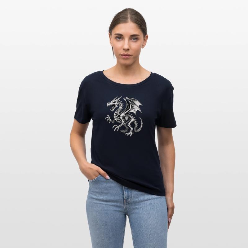 Dark Fantasy Dragon Skeleton Illustration
