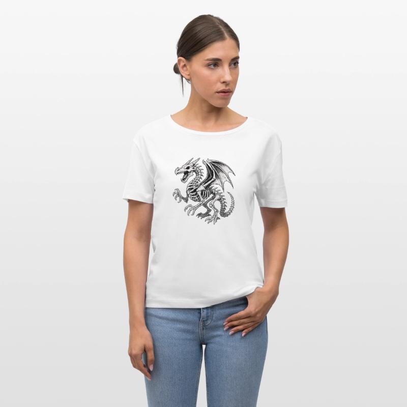 Dark Fantasy Dragon Skeleton Illustration