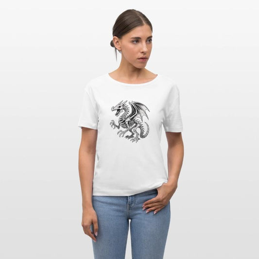 Dark Fantasy Dragon Skeleton Illustration