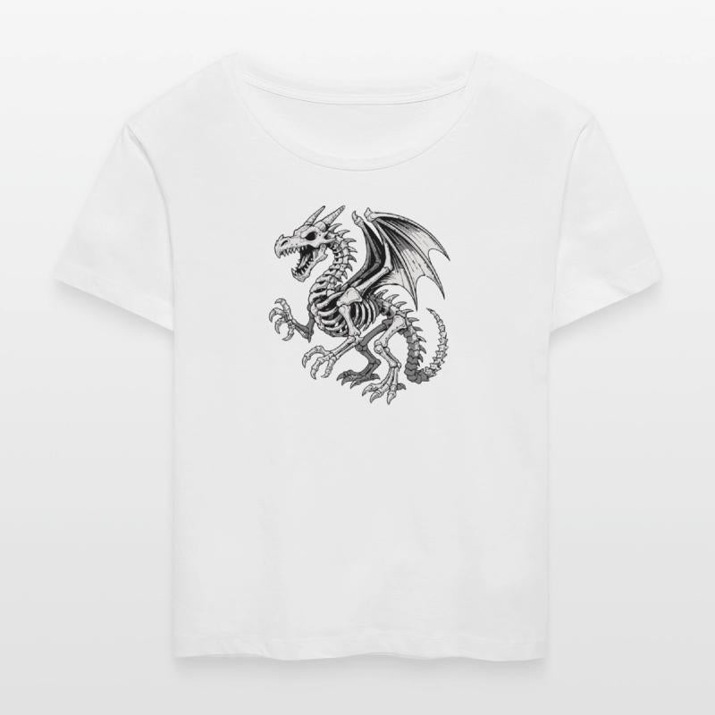 Dark Fantasy Dragon Skeleton Illustration