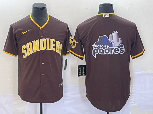 Men's San Diego Padres Brown Road Replica Team Jerseys