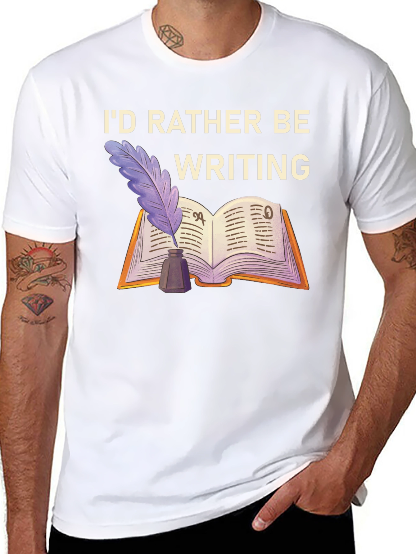 Writers T-Shirt: Id Rather Be Writing