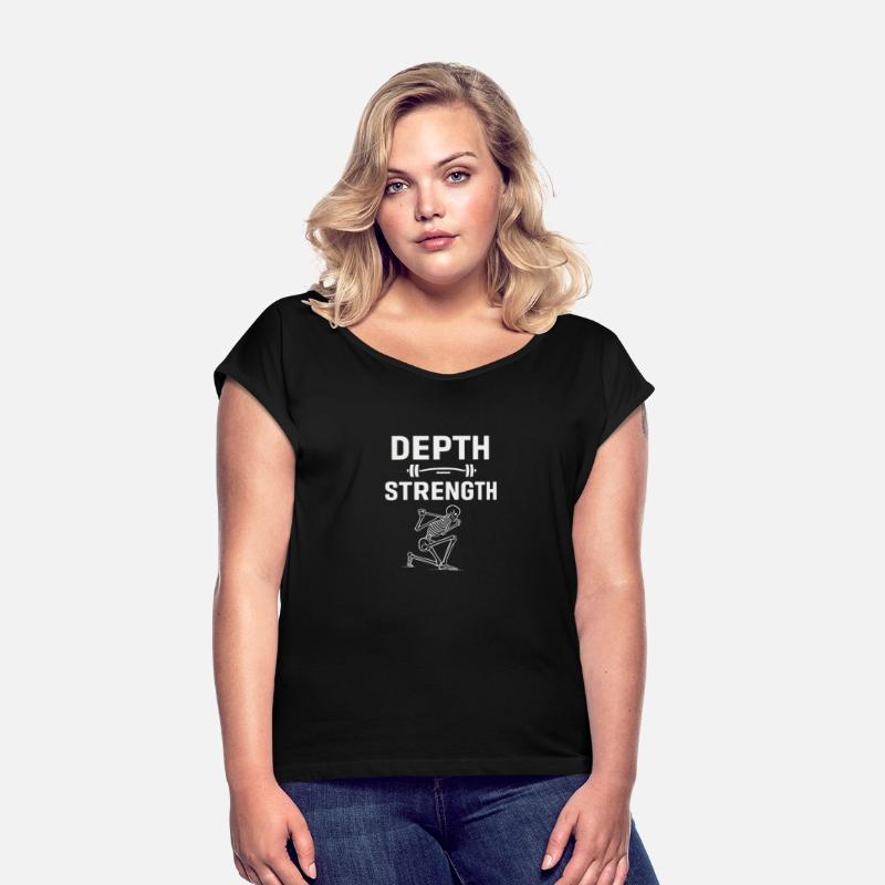Depth strength gymmotivation quote with white text