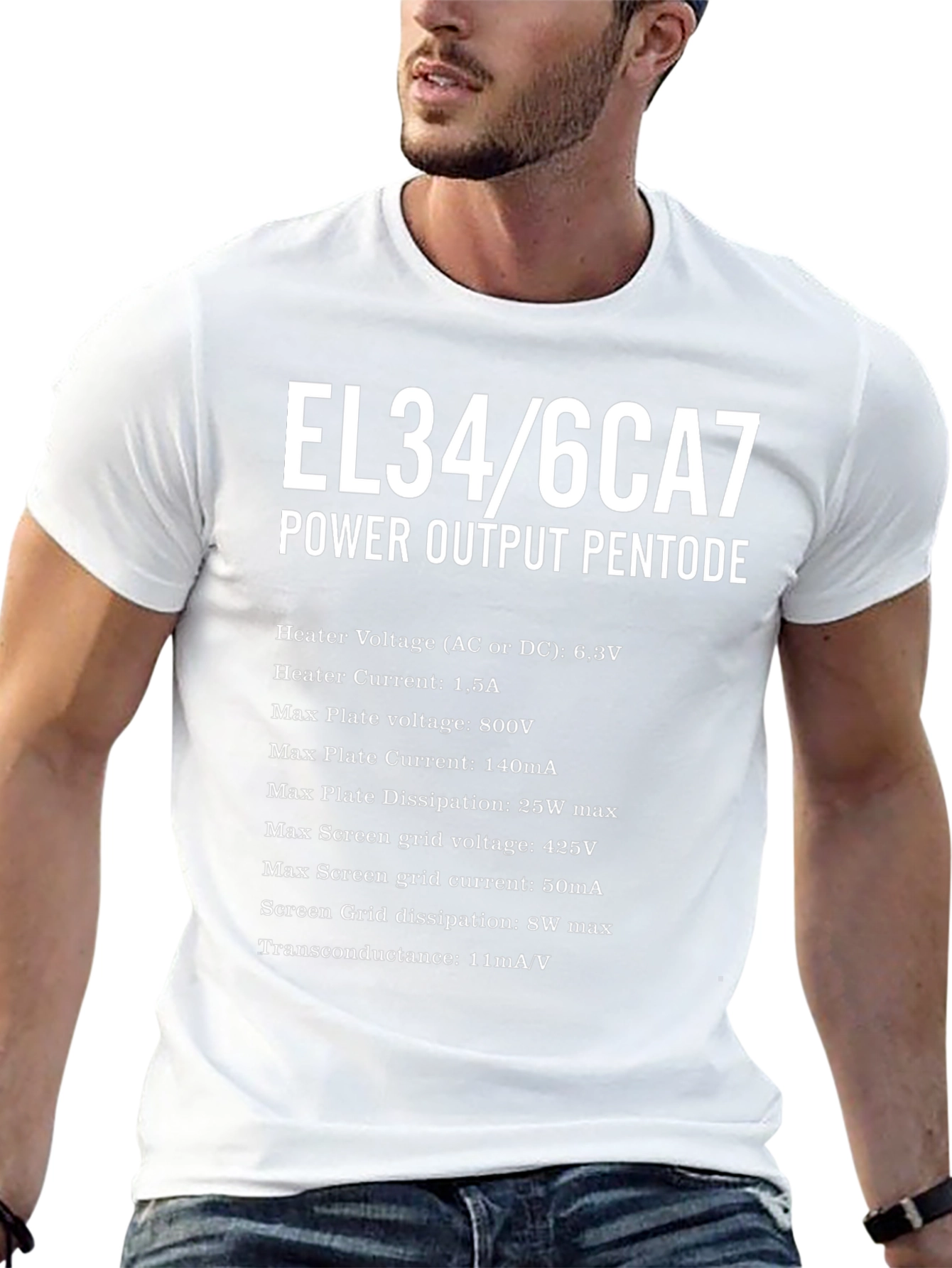 EL34/6CA7 Tube Specs T-Shirt