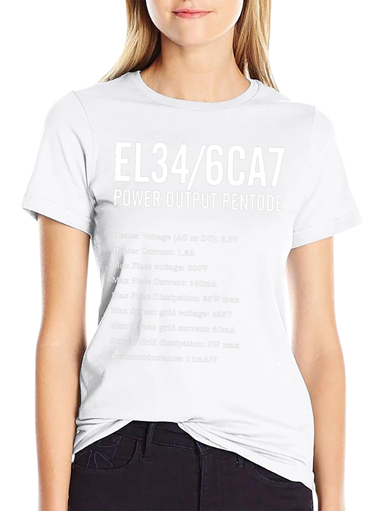 EL34/6CA7 Tube Specs T-Shirt