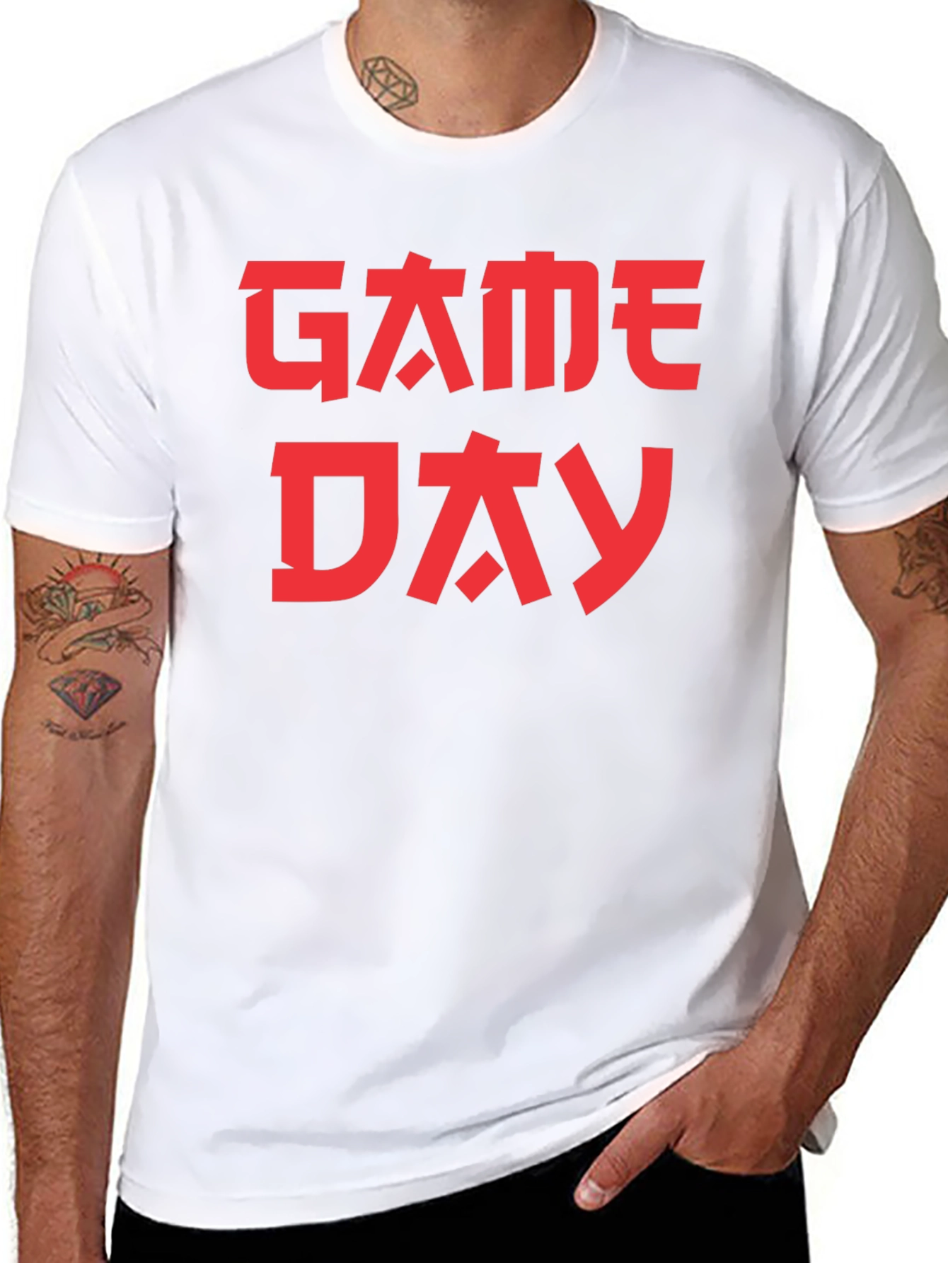 Game Day Kanji Style Graphic Tee - Black