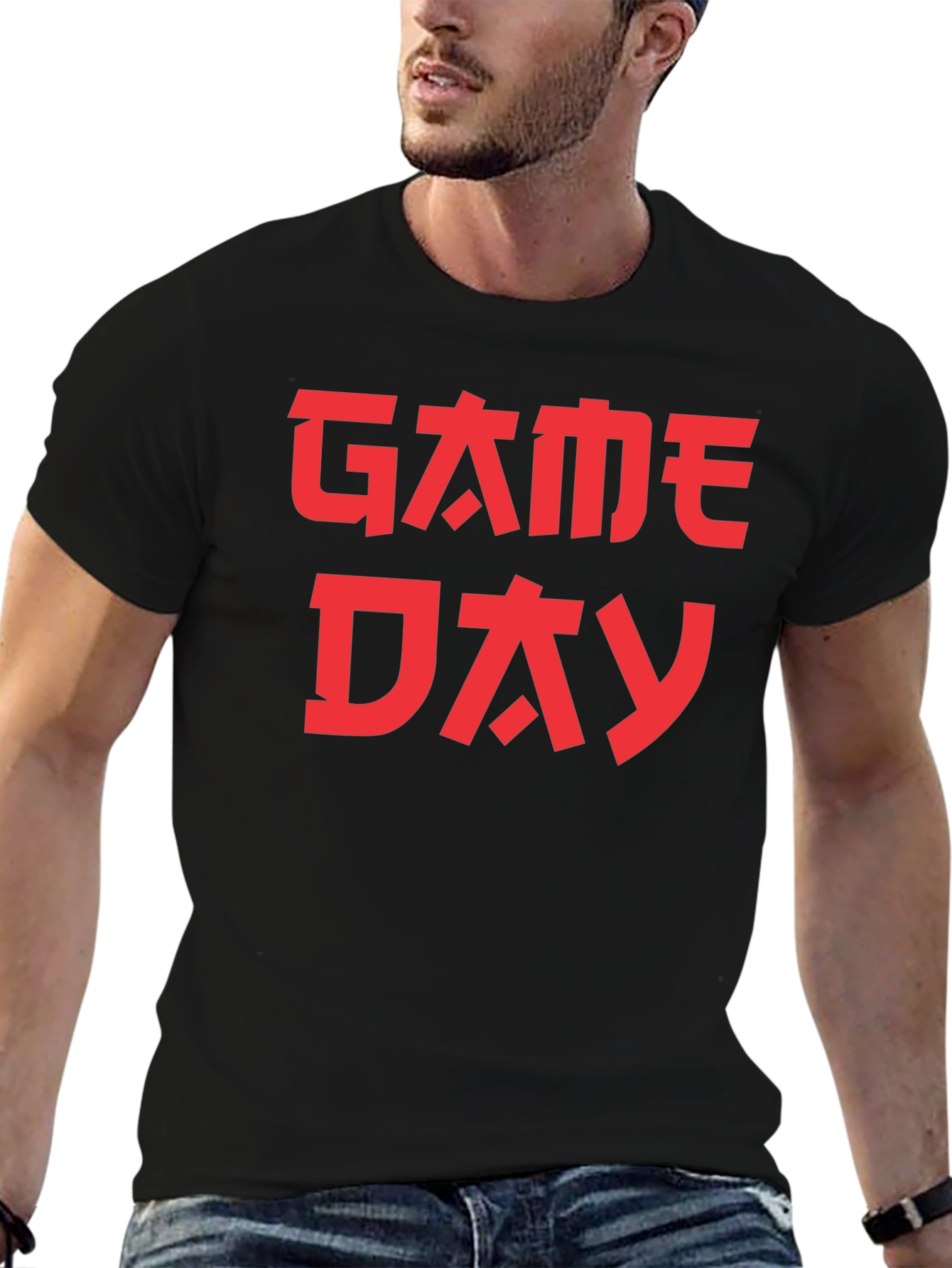 Game Day Kanji Style Graphic Tee - Black
