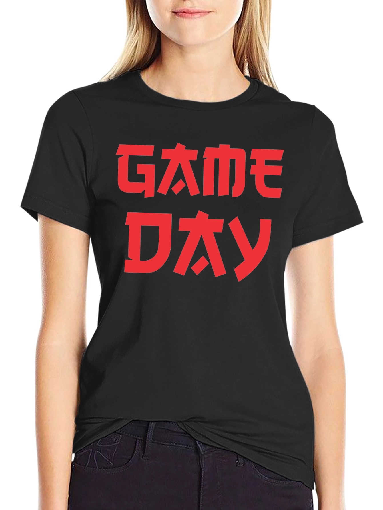 Game Day Kanji Style Graphic Tee - Black