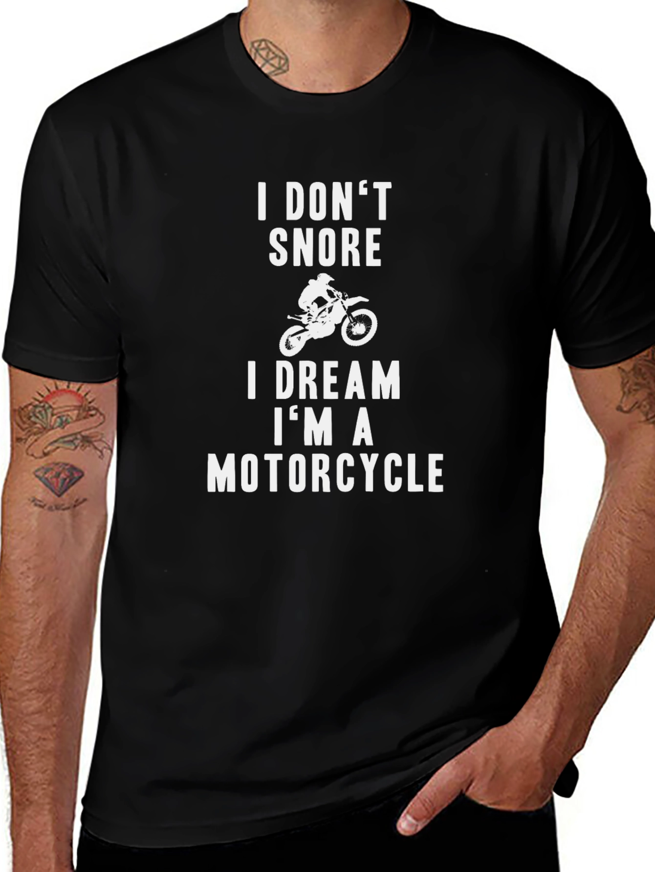 I Dont Snore Motorcycle Graphic T-Shirt