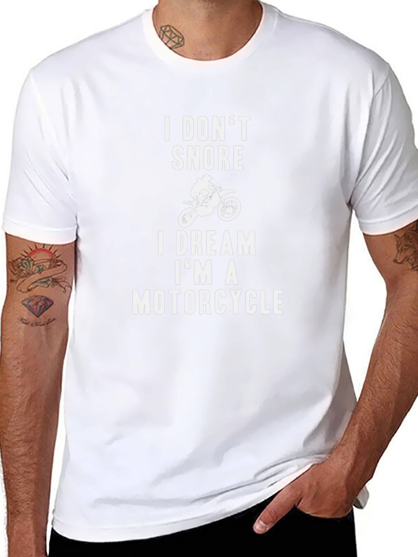I Dont Snore Motorcycle Graphic T-Shirt