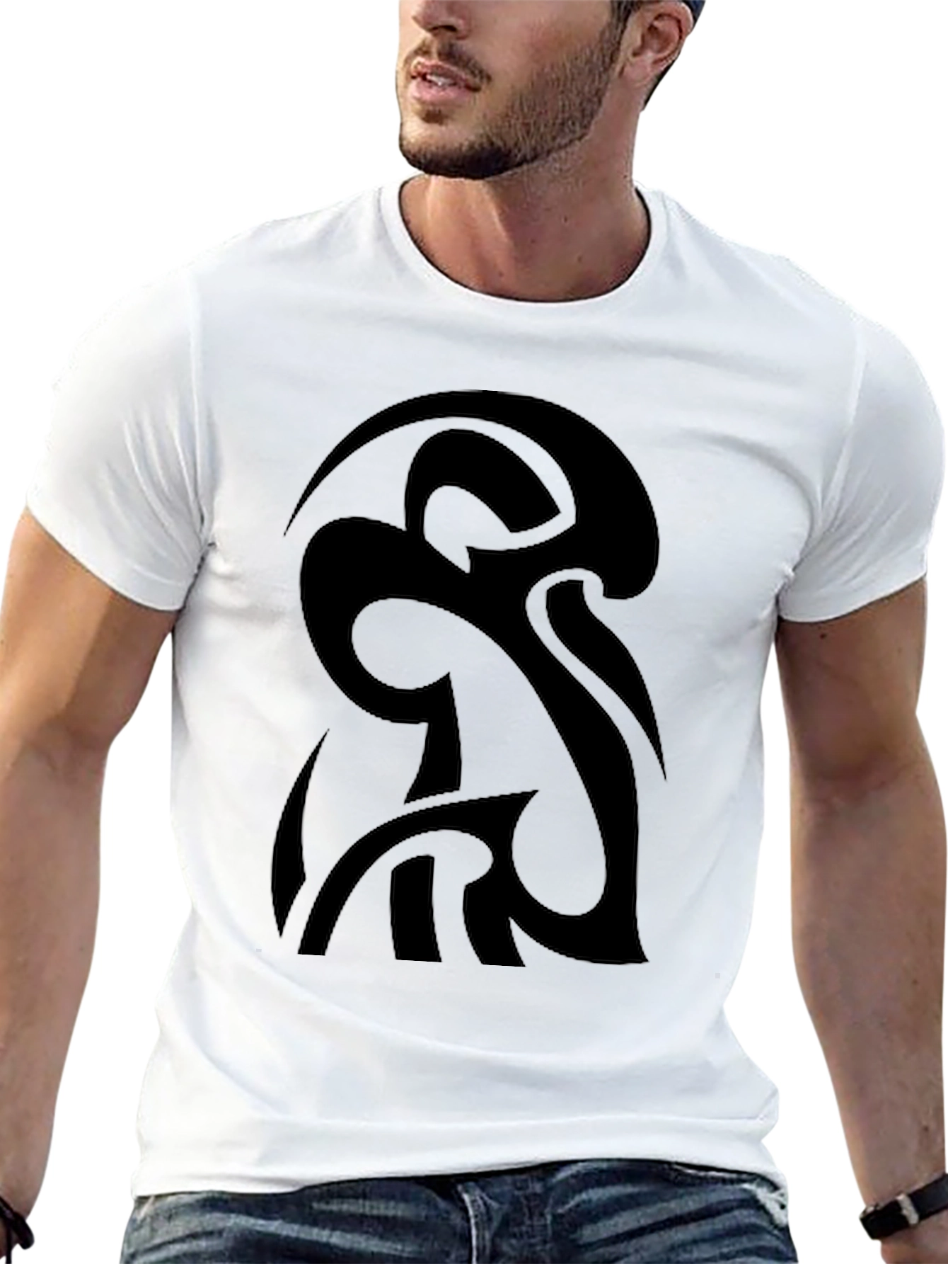 Black Tribal Tattoo Graphic Tee