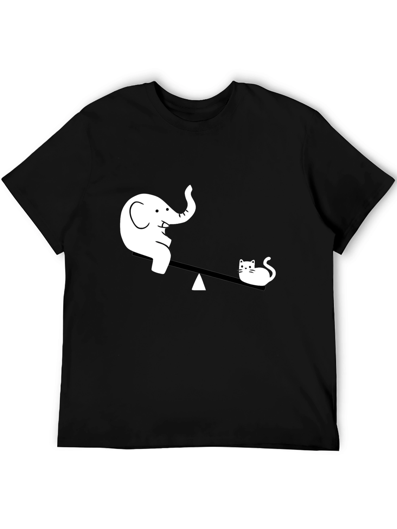 Elephant vs. Cat Tee - Funny Graphic T-Shirt