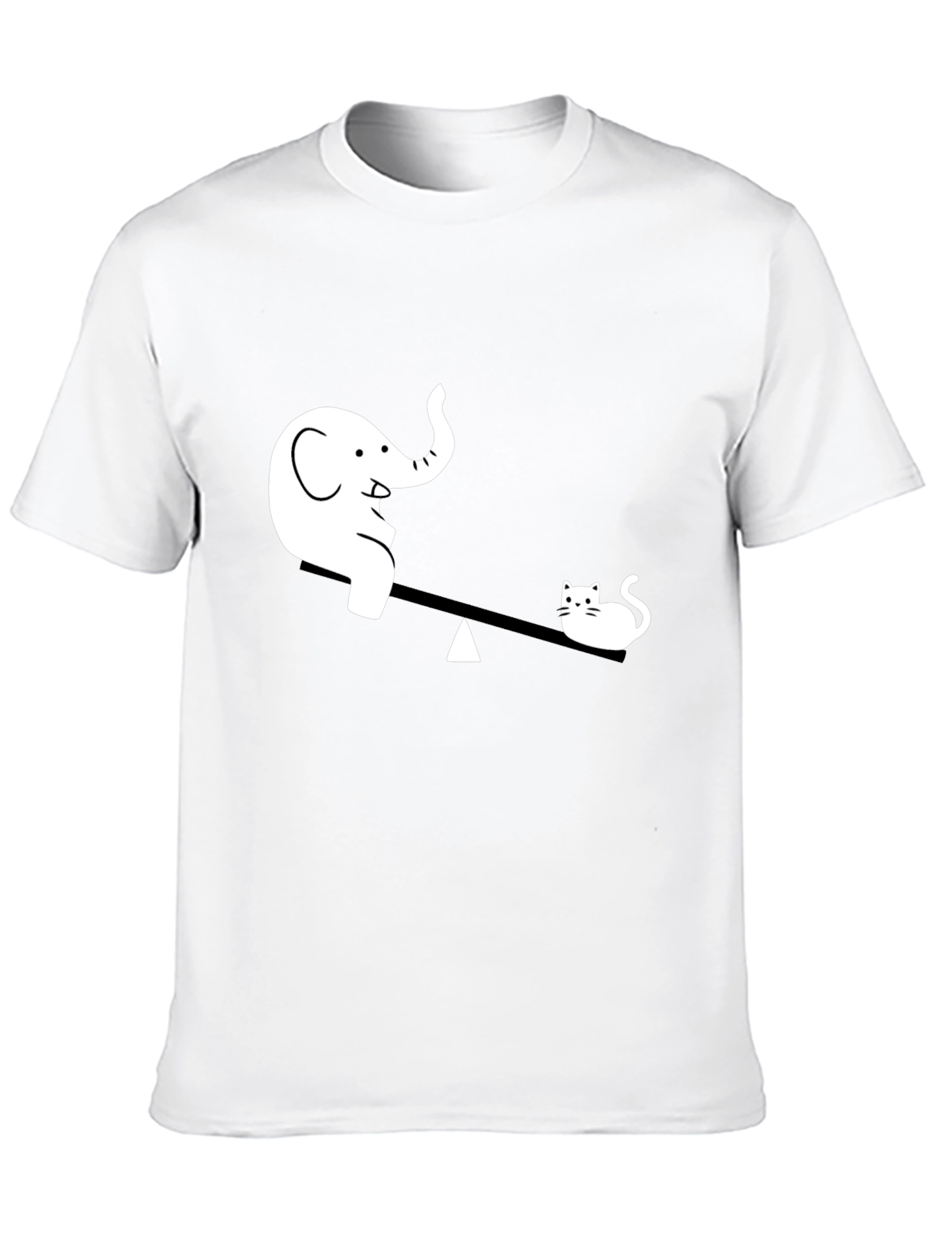 Elephant vs. Cat Tee - Funny Graphic T-Shirt