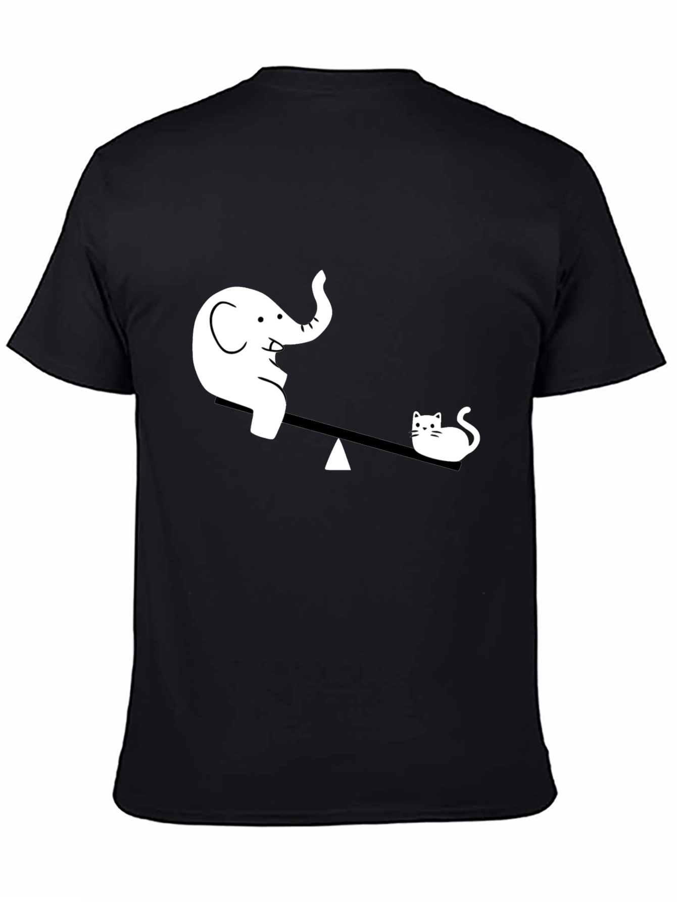 Elephant vs. Cat Tee - Funny Graphic T-Shirt