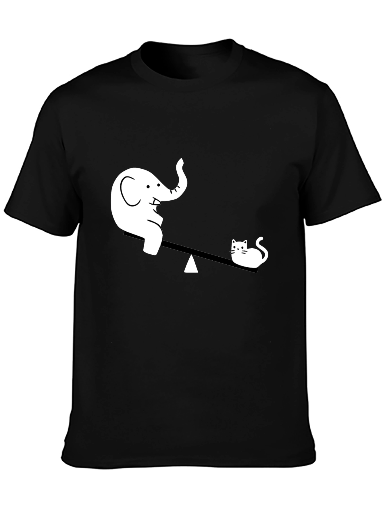 Elephant vs. Cat Tee - Funny Graphic T-Shirt