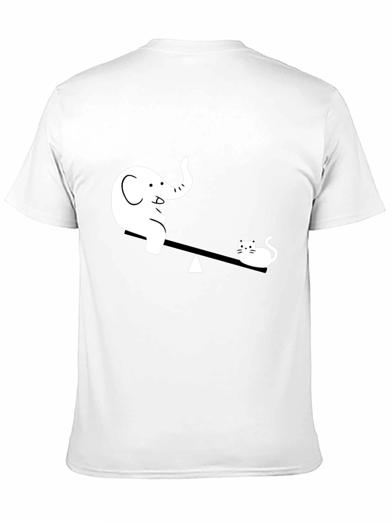 Elephant vs. Cat Tee - Funny Graphic T-Shirt