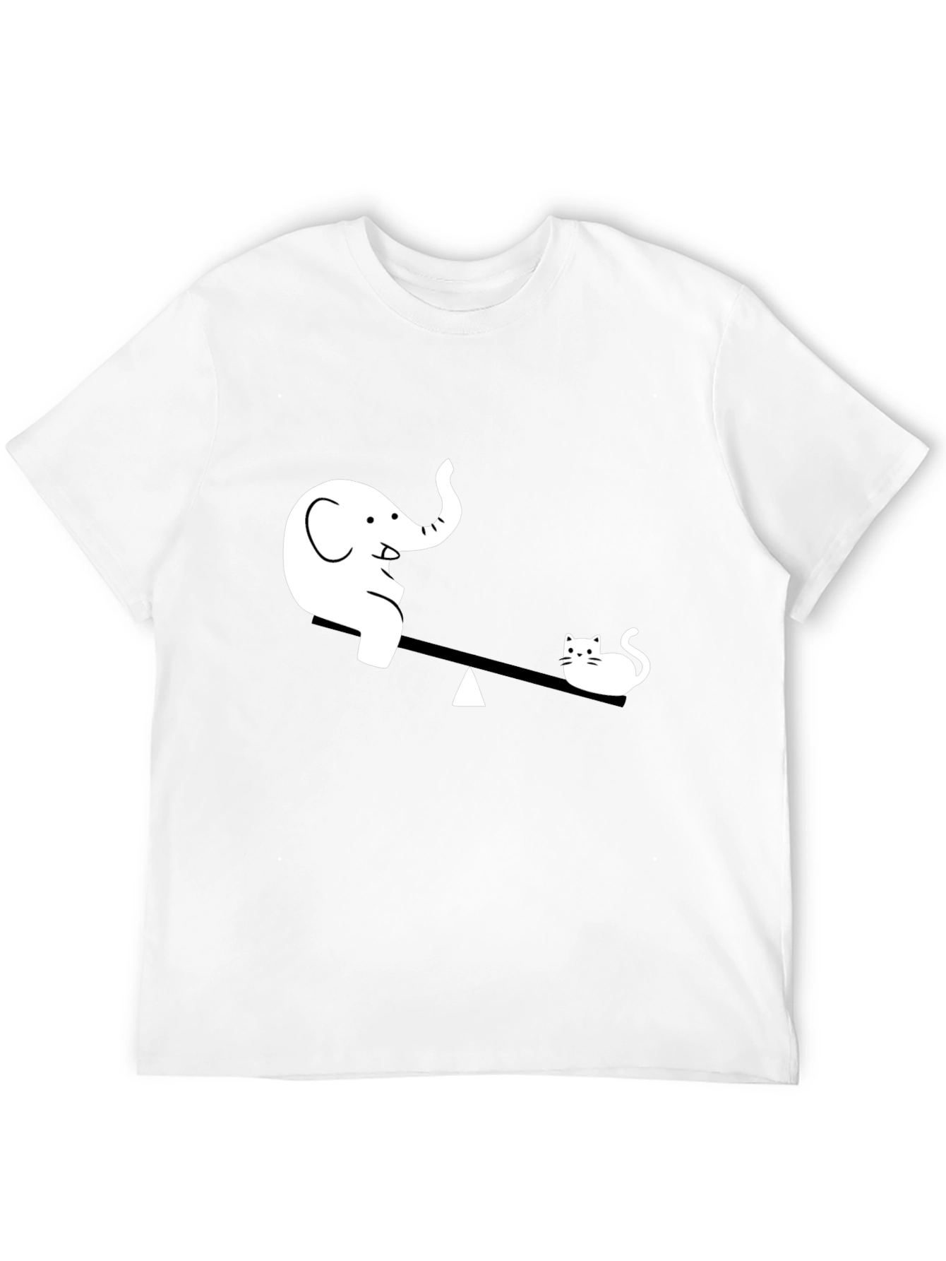Elephant vs. Cat Tee - Funny Graphic T-Shirt