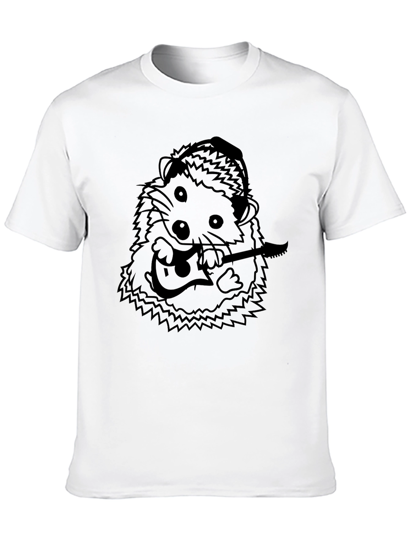 Hedgehog Guitarist T-Shirt - Cool Graphic Tee