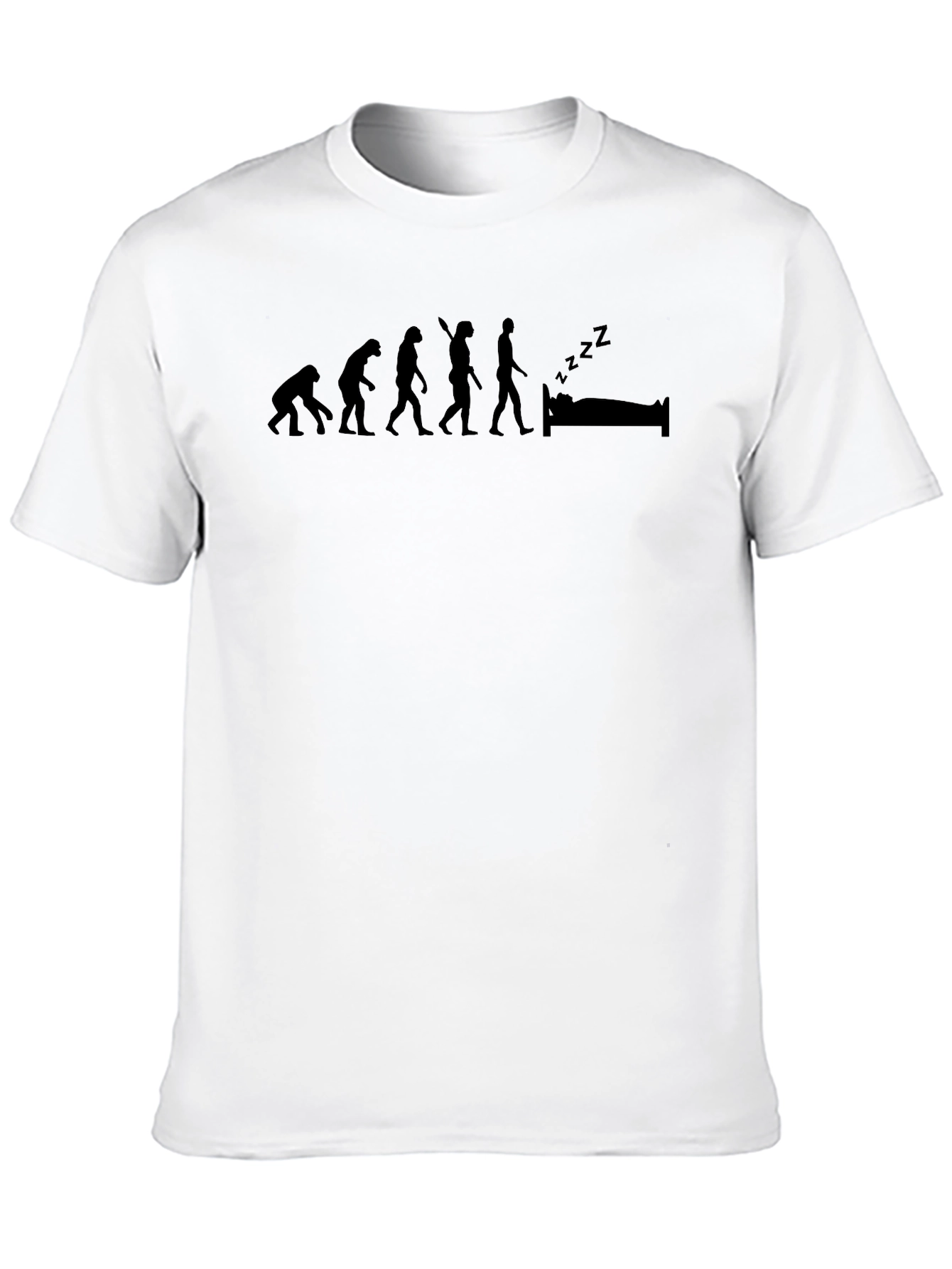 Evolution to Sleep T-Shirt - Humorous & Comfy!