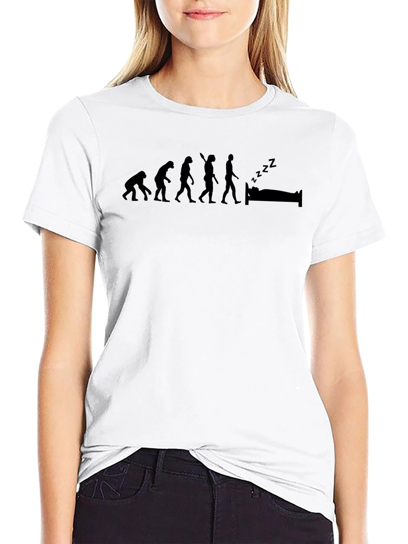 Evolution to Sleep T-Shirt - Humorous & Comfy!