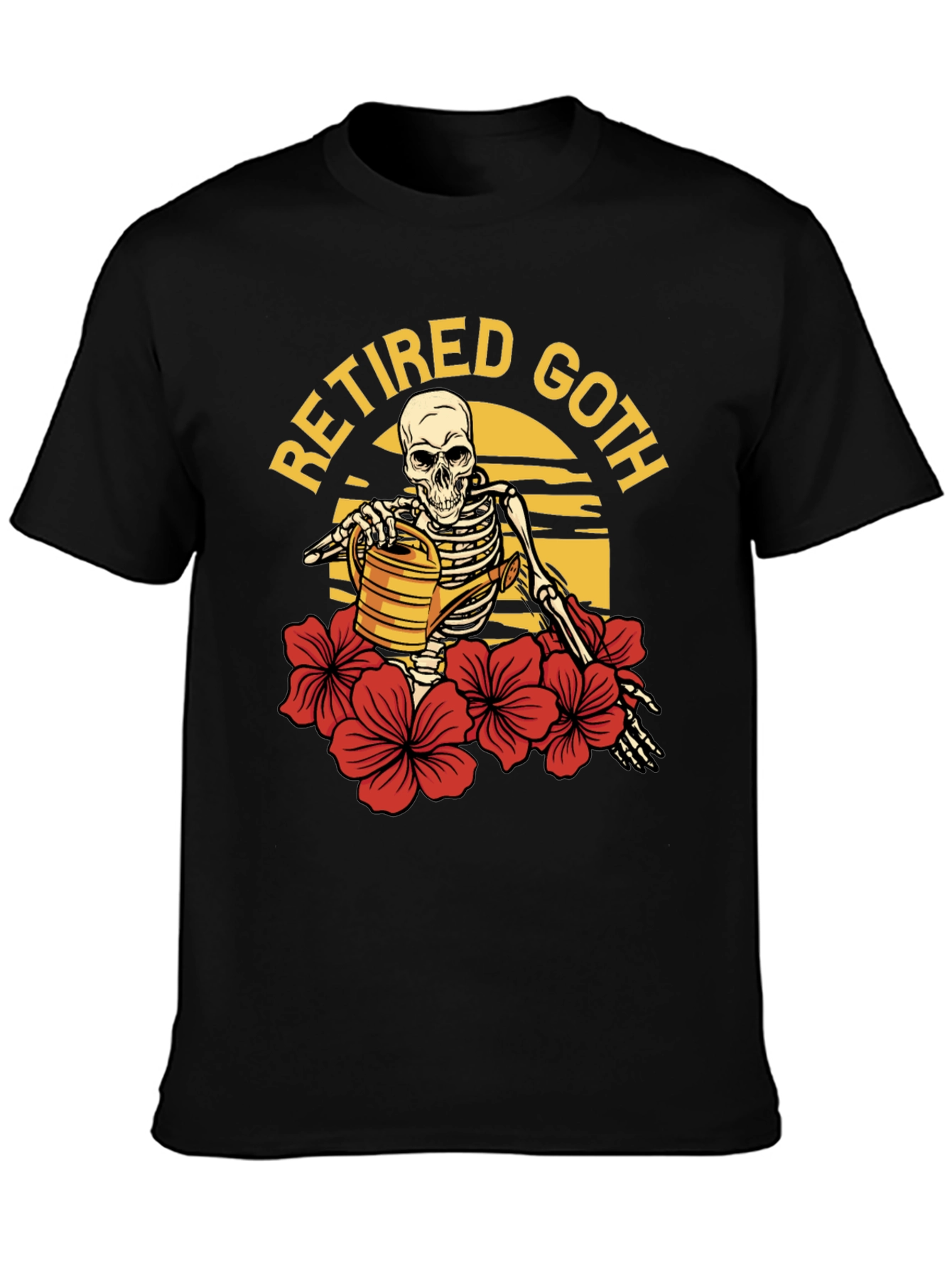 Retired Goth Skeleton Gardener T-Shirt