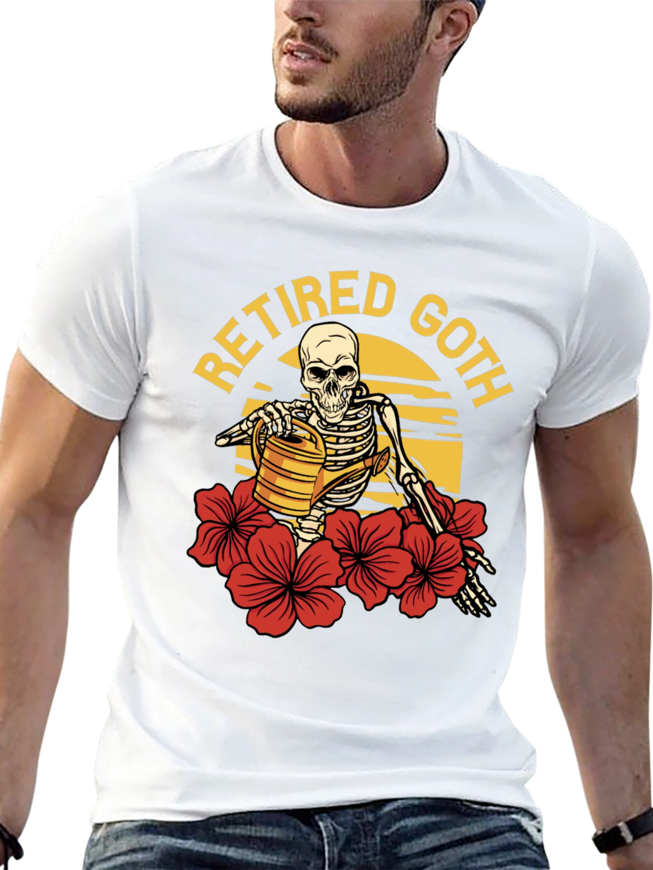 Retired Goth Skeleton Gardener T-Shirt