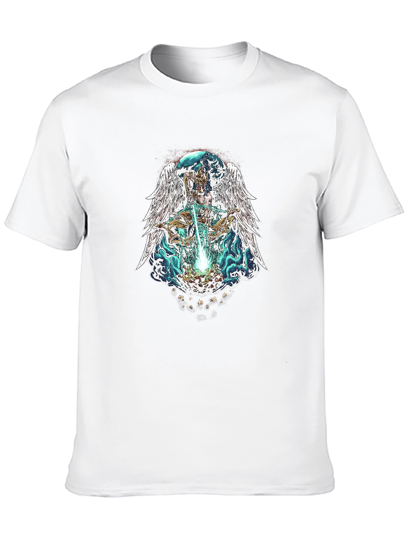 Angelic Warrior Graphic Tee - Black