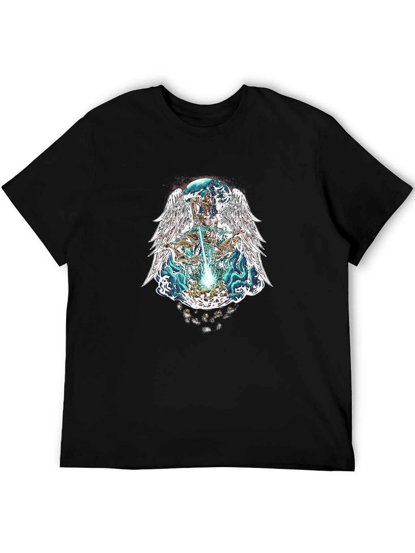 Angelic Warrior Graphic Tee - Black