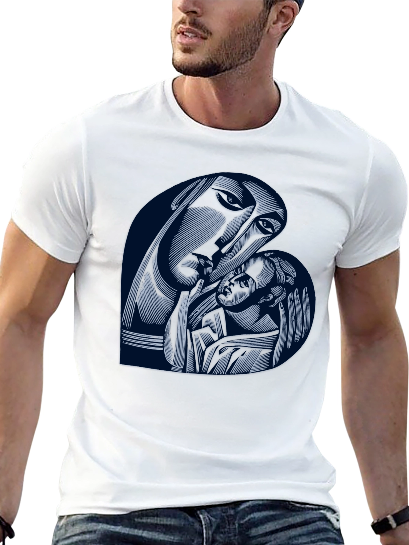 Madonna and Child Graphic T-Shirt