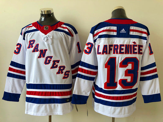 Men's New York Rangers Alexis Lafreniere #13 White Player Game Jerseys