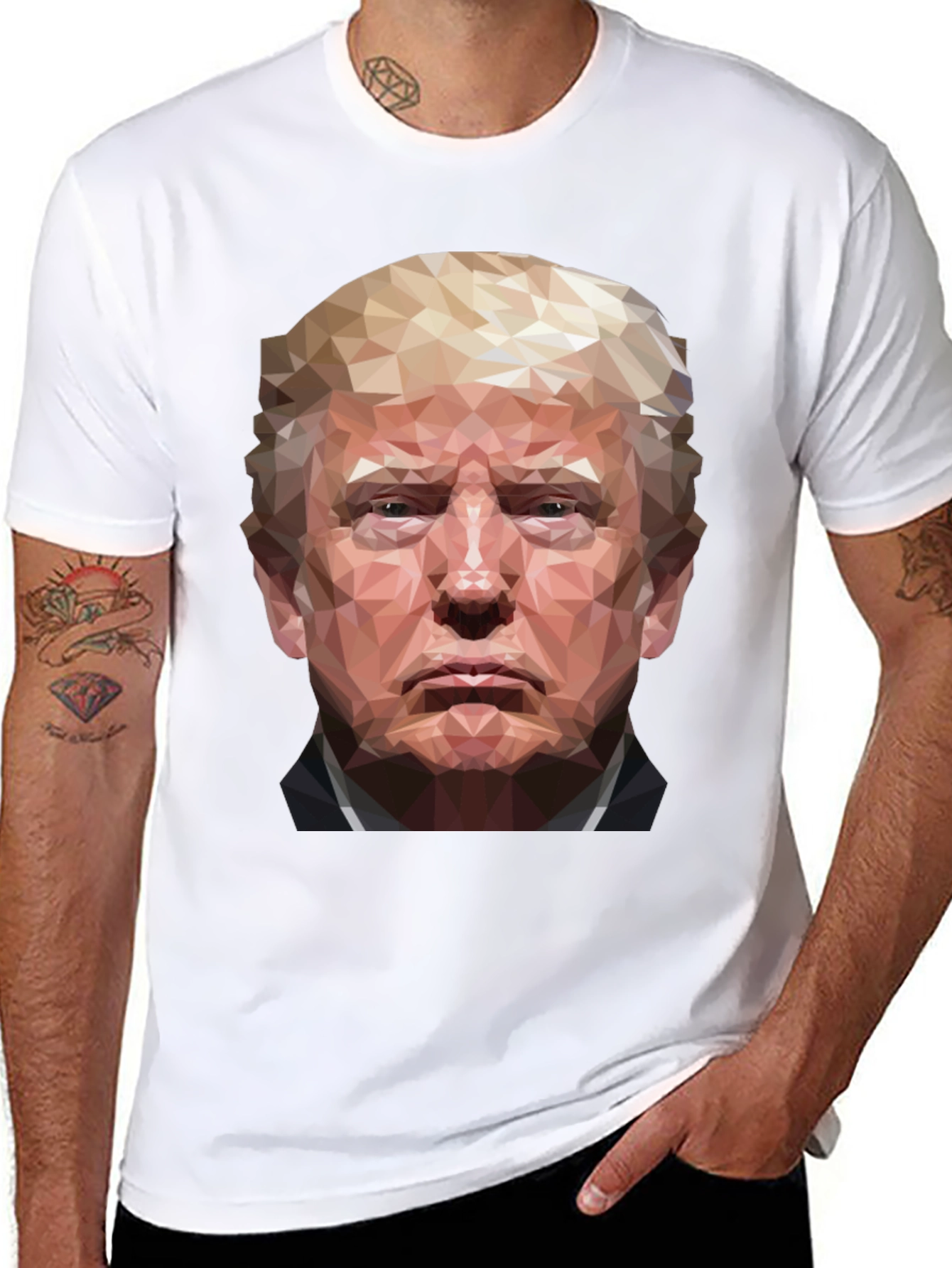 Trump Geometric Portrait T-Shirt