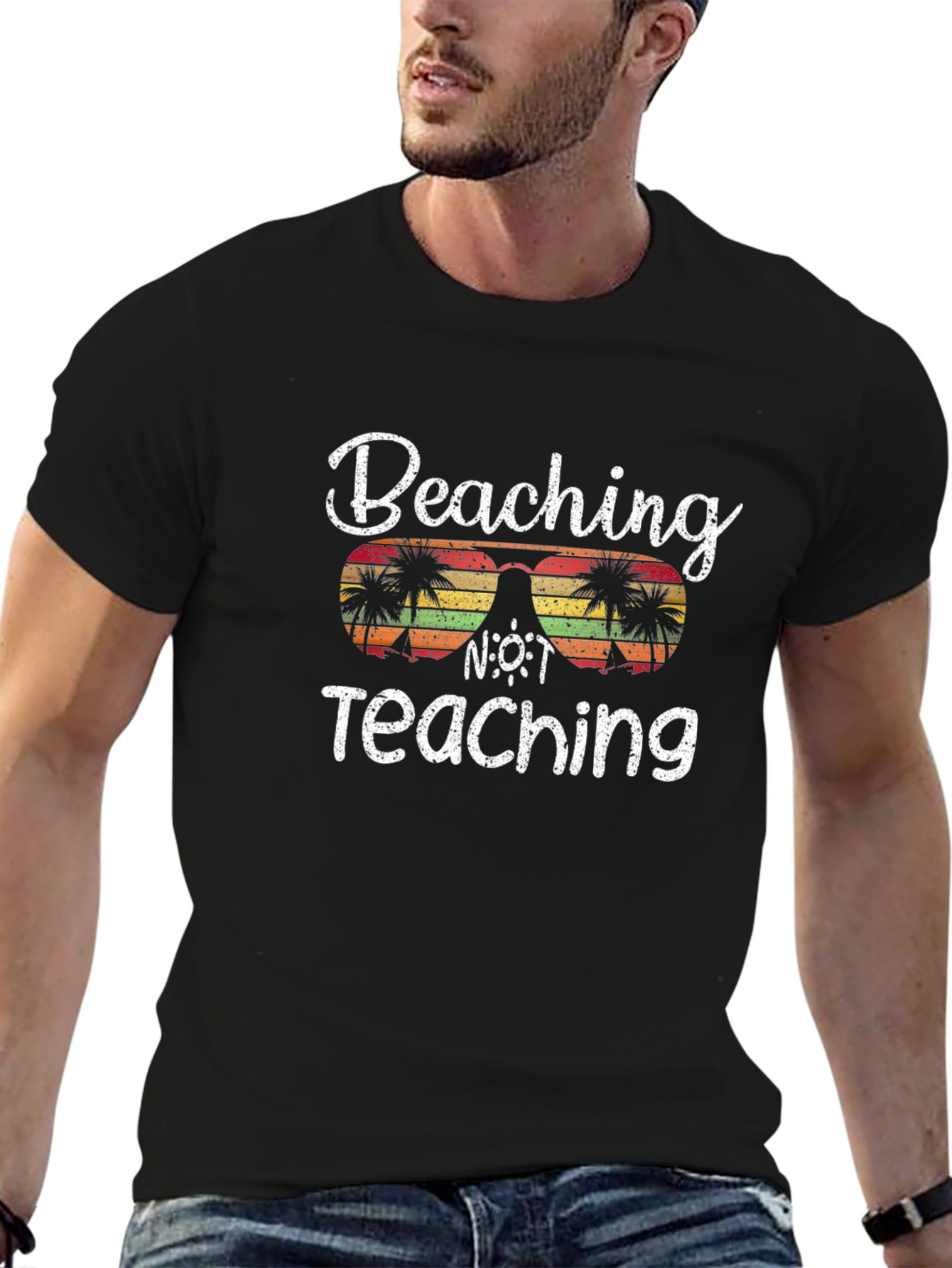 Beaching Not Teaching Graphic T-Shirt
