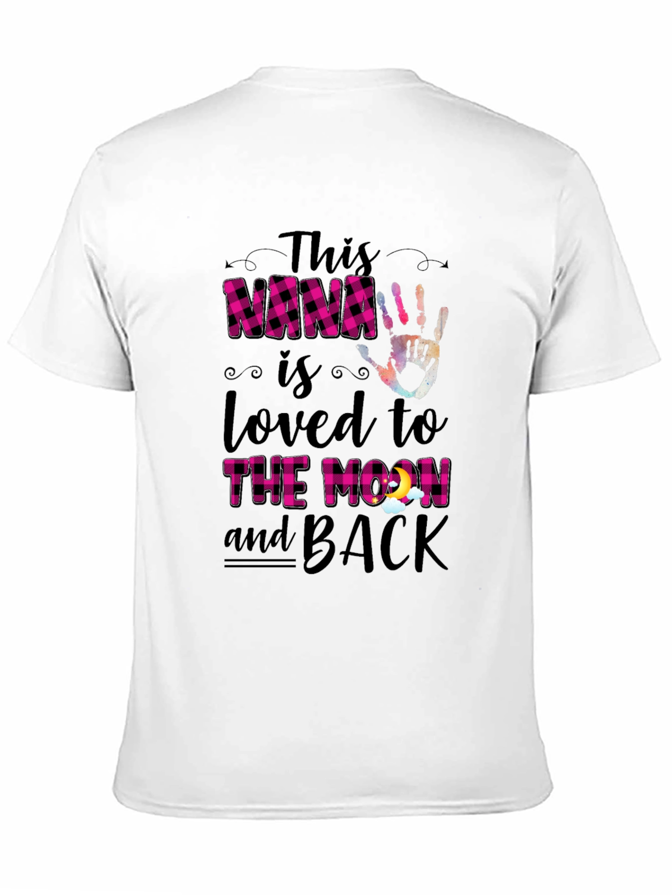 Nana Loved to the Moon & Back Black T-Shirt