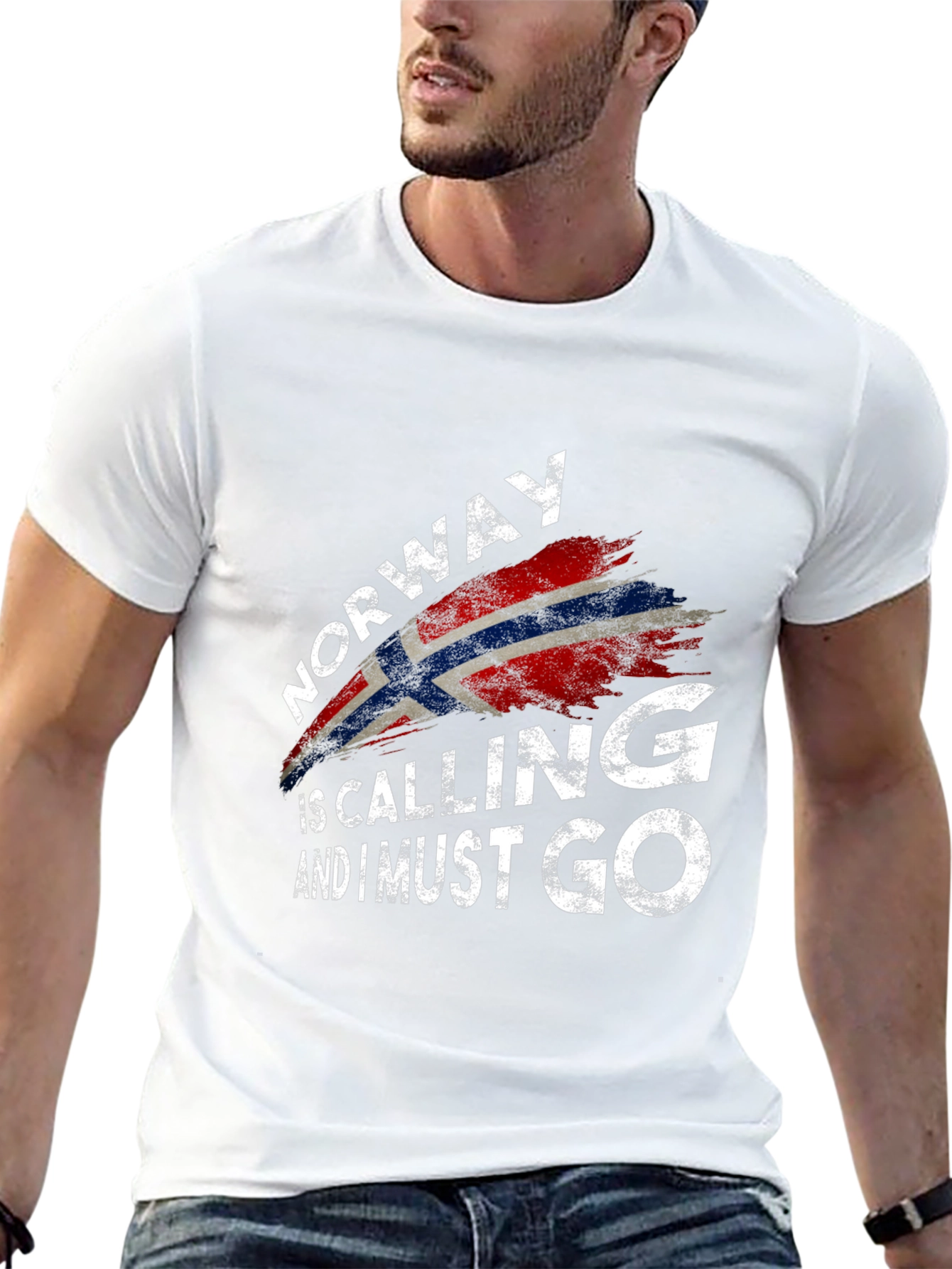 Norway Calling T-Shirt - Black Crew Neck Tee