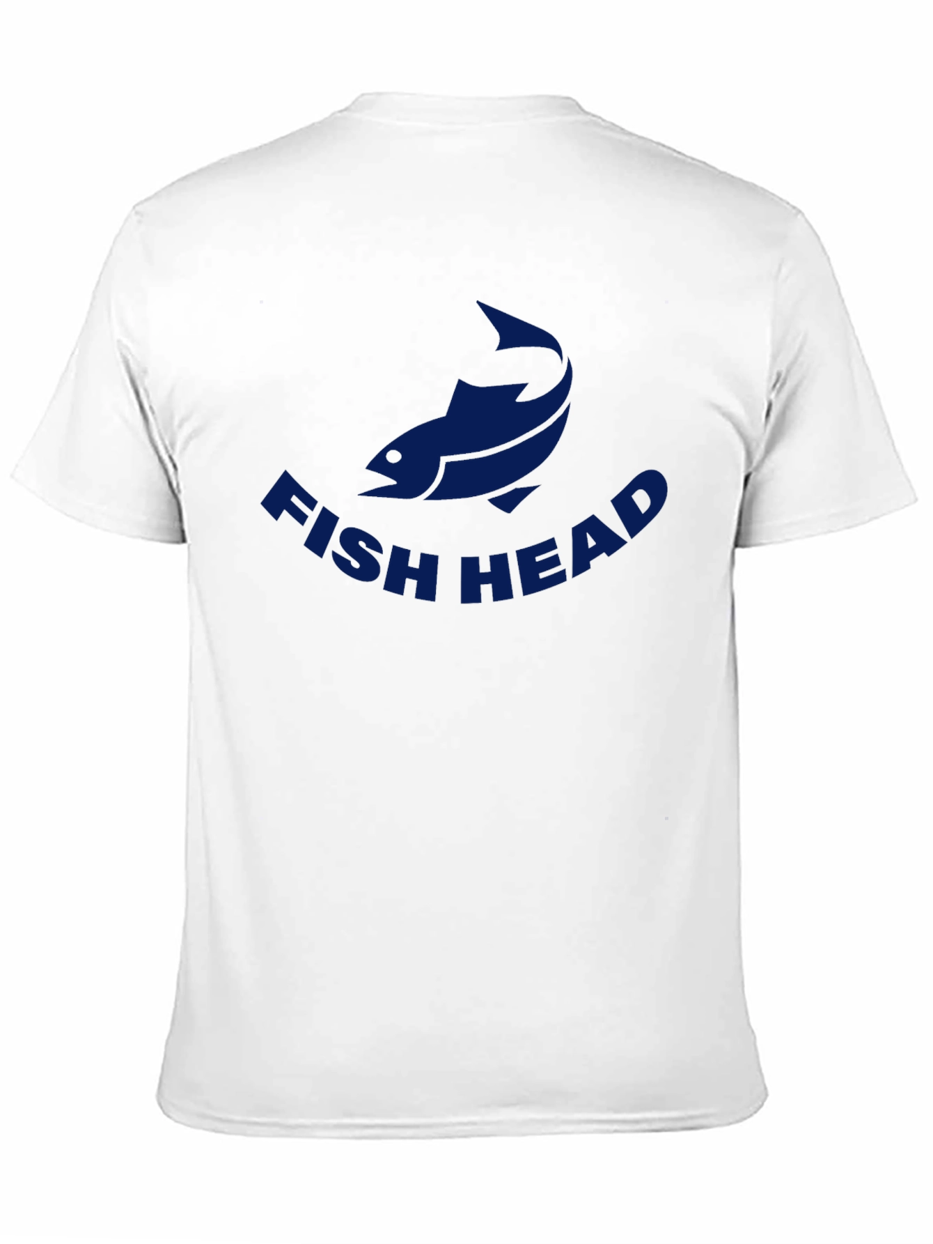 Fish Head Graphic Tee - Casual Crew Neck T-Shirt