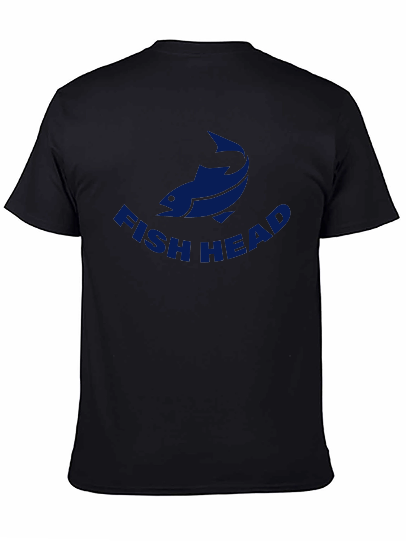 Fish Head Graphic Tee - Casual Crew Neck T-Shirt