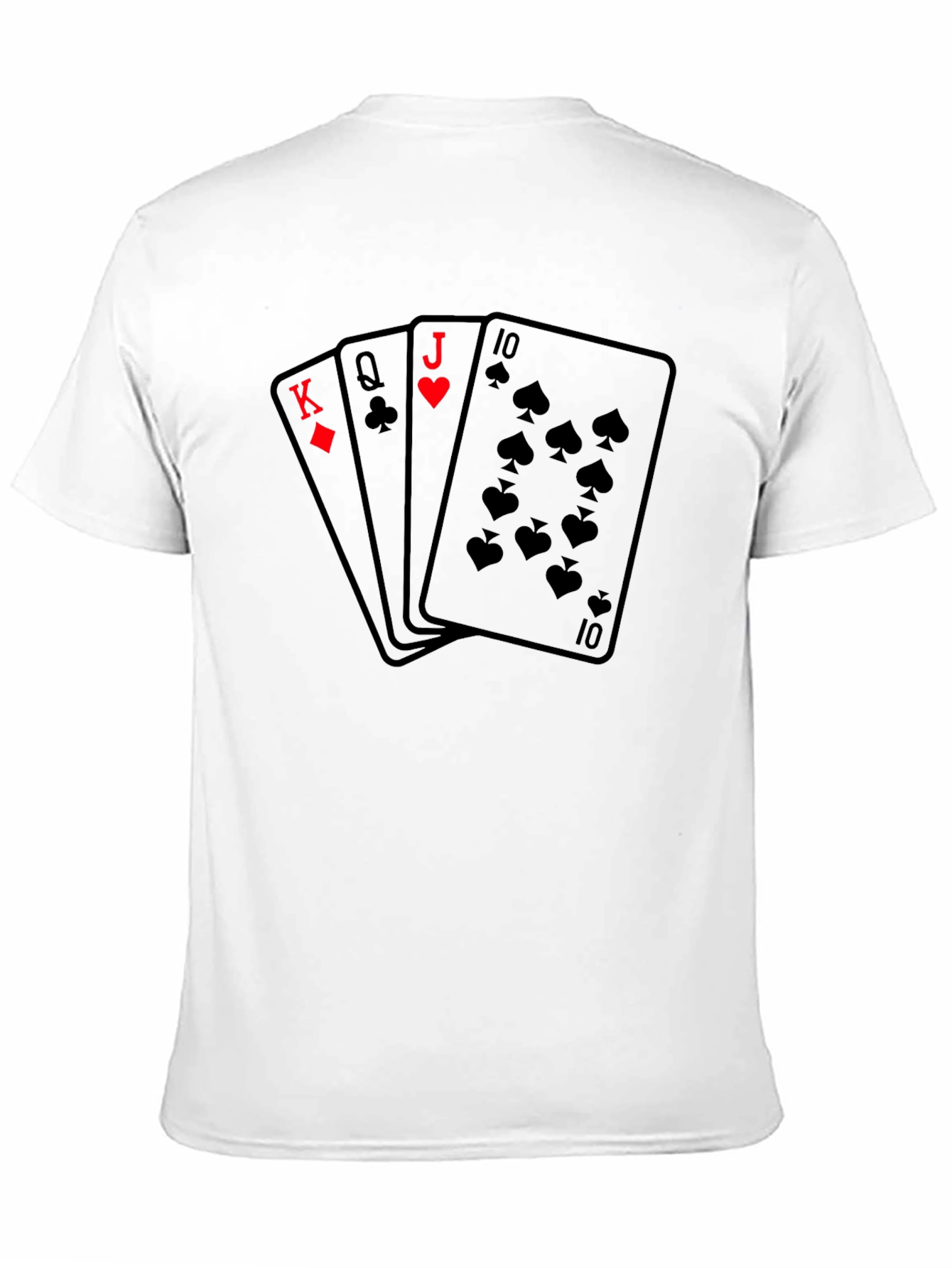 Poker Hand T-Shirt - Royal Flush Design