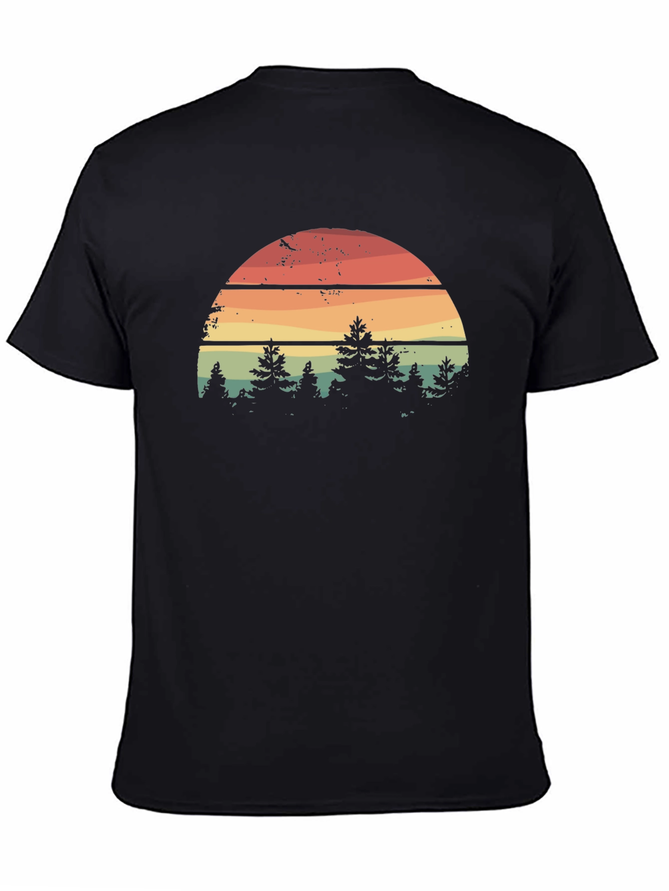 Retro Sunset Forest Graphic Tee