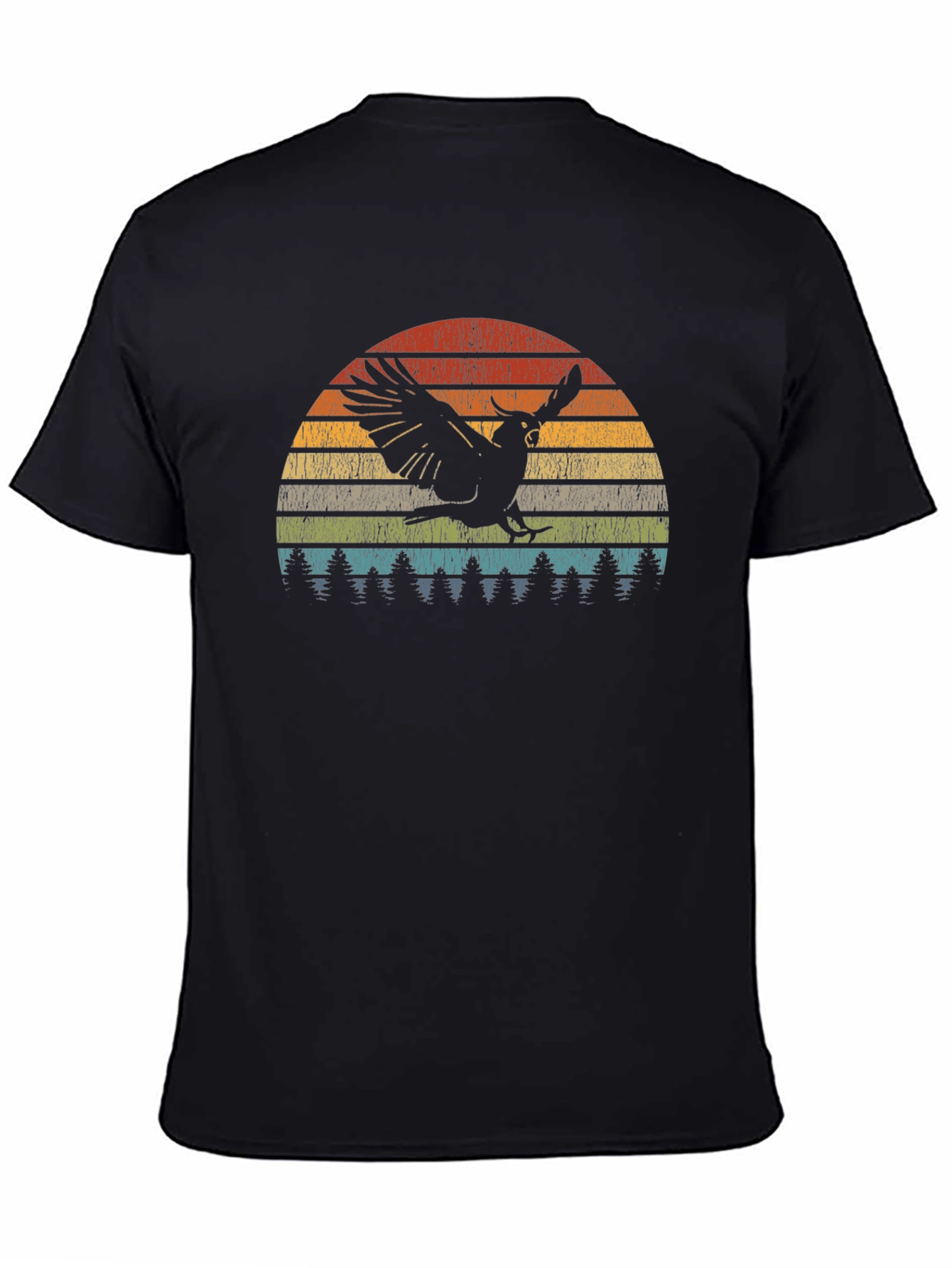Retro Sunset Cockatoo Graphic T-Shirt