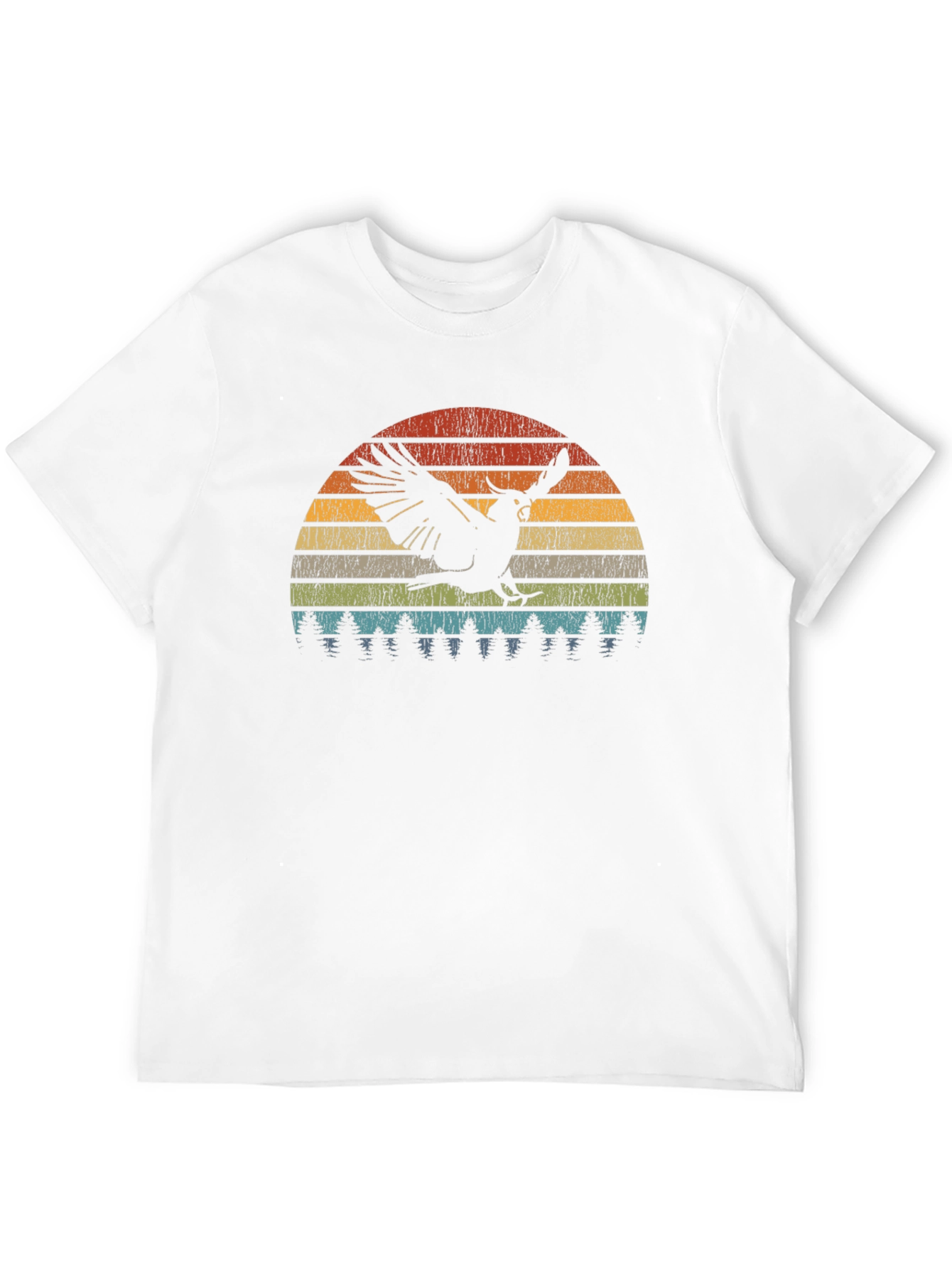 Retro Sunset Cockatoo Graphic T-Shirt