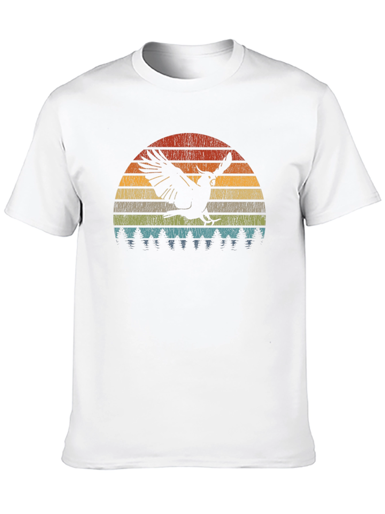 Retro Sunset Cockatoo Graphic T-Shirt